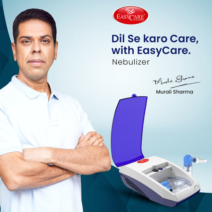EASYCARE Compartment Nebulizer Machine | Portable Compressor Nebulizer for Adults and Children | Made in India | Low Noise | 1-Year Warranty (EC7720)