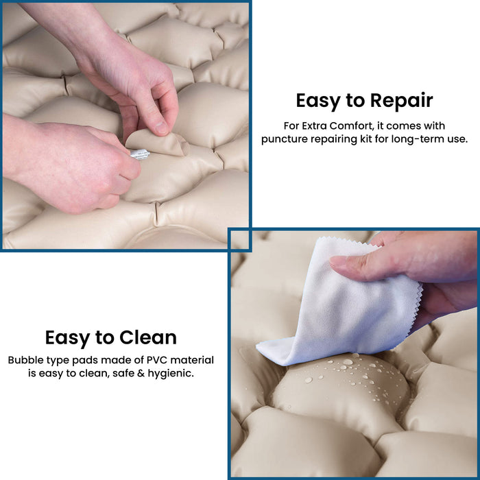 Anti Decubitus Medical Air Bubble Mattress – King Size Beige, CE Approved, Silent Pump, Energy Efficient – EasyCare India