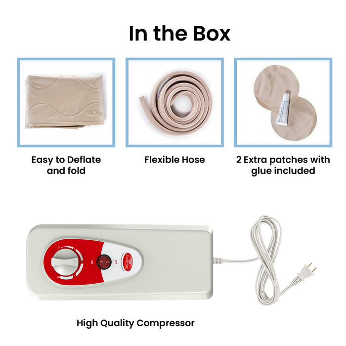 Anti Decubitus Medical Air Bubble Mattress – King Size Beige, CE Approved, Silent Pump, Energy Efficient – EasyCare India