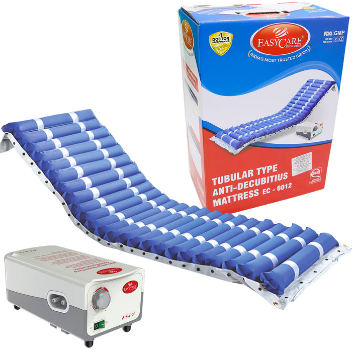 EASYCARE EC6012 Anti Decubitus Air Mattress with Air Pump | Tubular Type Medical Mattress for Bed Sores & Pressure Ulcers