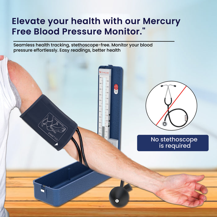 EASYCARE EC9072 Mercury-Free BP Monitor – No Stethoscope Needed, Easy LED Readings for Effortless Blood Pressure Tracking and Accurate Home Monitoring