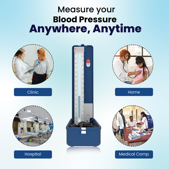 EASYCARE EC9072 BP Monitor – Portable Mercury-Free Sphygmomanometer for Accurate Blood Pressure Measurement at Home, Clinic, Hospital & Medical Camps