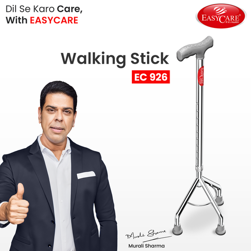 EASYCARE walking stick with a man giving a thumbs up on a white background