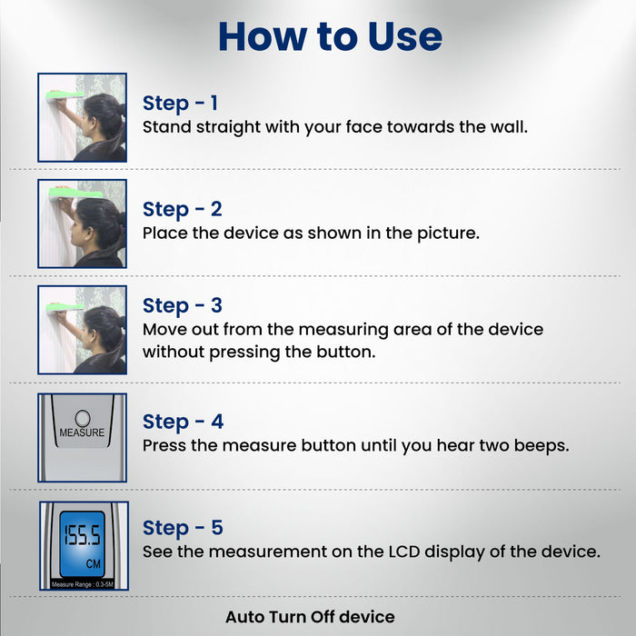 How to use digital stature meter