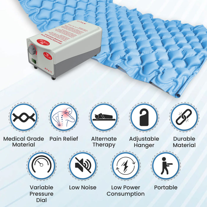 EasyCare EC6021 Anti Decubitus Air Bubble Mattress with Pump for Bedridden Patients | Medical Grade