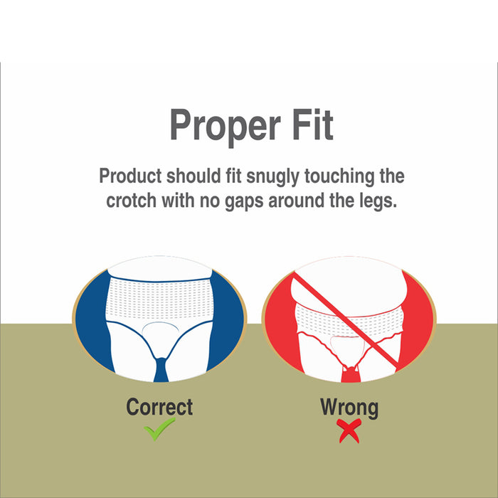 Proper fit chart Adult Diaper