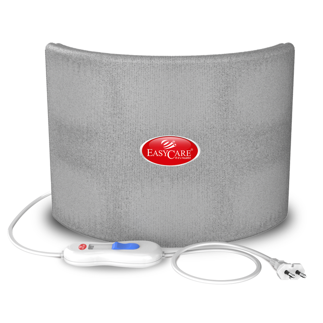 Gray heating pad with 'Easycare' logo on a white background