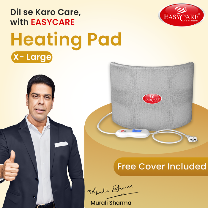 EASYCARE® - Velvet Orthopaedic Heating Pad for Pain Relief with 3 Heat Levels, Dual Thermostat Safety, Washable Cover, Wide Belt, Back, Neck, Shoulder, Knee, Abdominal and Muscle Pain Therapy (XL) Visit the EASYCARE StoreSize -  Xtra Large (26 × 39 cm)