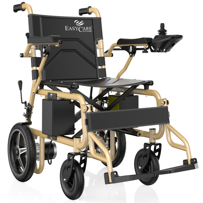 EasyCare EC3013 Foldable Electric Wheelchair for Elderly & Patients, Joystick Controlled Power Wheelchair with Lithium-Ion Battery, 18–20 km Range, IATA-Compliant Travel Ready Design, Mild Steel Frame & 1 Year Warranty*