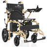 Beige and black EasyCare electric wheelchair on a white background