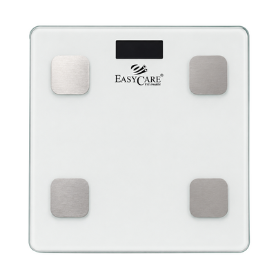 EASYCARE Smart BMI Weighing Scale for Adults | 21 Body Composition Parameters | Bluetooth Smart Sync with App | 180 kg Capacity | Digital Weight & Body Fat Monitor - White