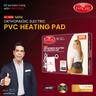 Easycare orthopaedic electric PVC heating pad packaging with a man giving a thumbs-up on a red background