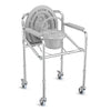 EASYCARE 3-in-1 Commode chairs for old people, Potty Chair for adults, bathroom chair for patient, Portable Toilet seat for old age people, Western Commode Toilet Chair for adult (Commode with Wheel chair)