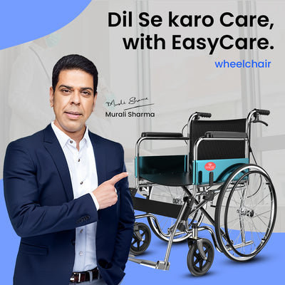 EASYCARE Foldable Wheelchair for Elderly with 24