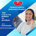 Advertisement for Easycare with a woman on a call, contact information, and service hours.