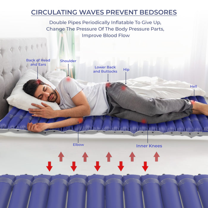 EASYCARE (EC6012) Tubular Type Anti Decubitus Air Mattress with Air pump