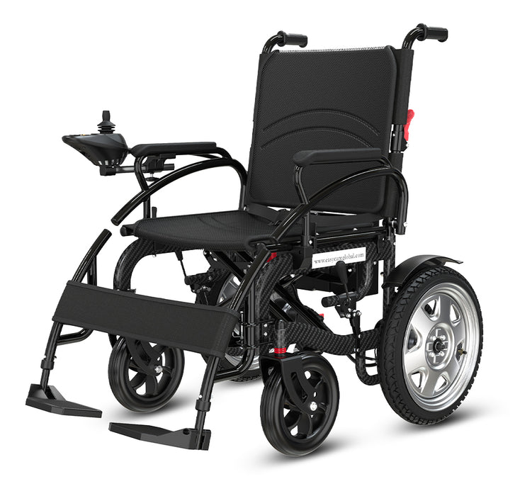 EasyCare Carbon Arc Foldable Electric Wheelchair for Elderly & Patients, Automatic Power Wheelchair with 360° Joystick, Lightweight Aluminium Frame, 12-Inch Solid Wheels & 1 Year Warranty*