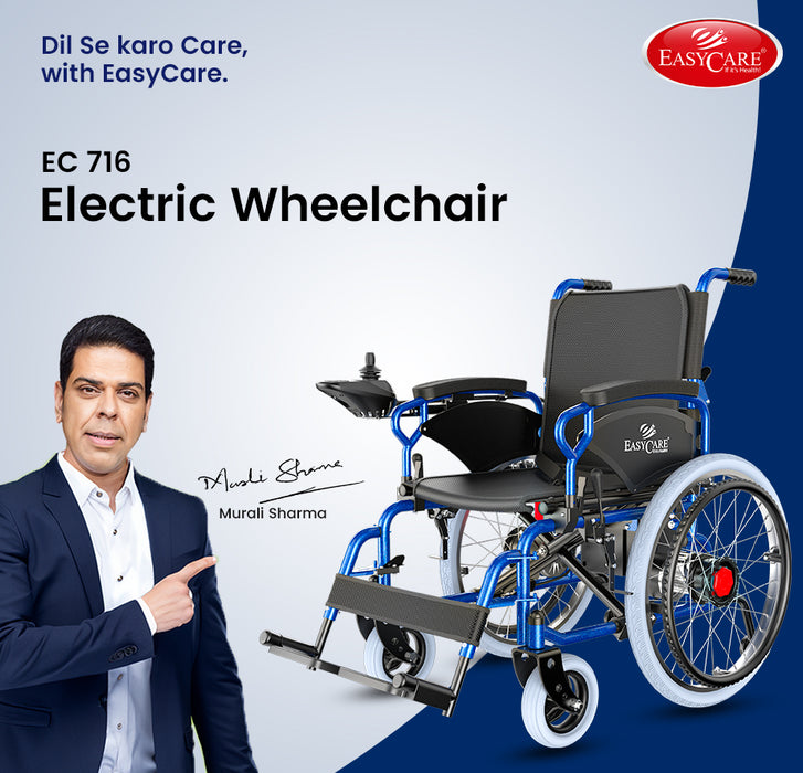 EASYCARE Foldable Electric Wheelchair | Motorized Mobility Scooter for Adults (EC 716S)