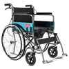 EasyCare EC608CL 24" Premium Imported Folding Wheelchair with Commode - Self-Propelled Chrome Plated Frame, Flip-up Leg Rest, Hand & Attendant Brakes, PVC U-Cut Seat, Removable Toilet Pot, and Safety Seat Belt for Elderly and Patient Mobility Assistance