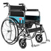EasyCare EC608CL 24" Premium Imported Folding Wheelchair with Commode - Self-Propelled Chrome Plated Frame, Flip-up Leg Rest, Hand & Attendant Brakes, PVC U-Cut Seat, Removable Toilet Pot, and Safety Seat Belt for Elderly and Patient Mobility Assistance