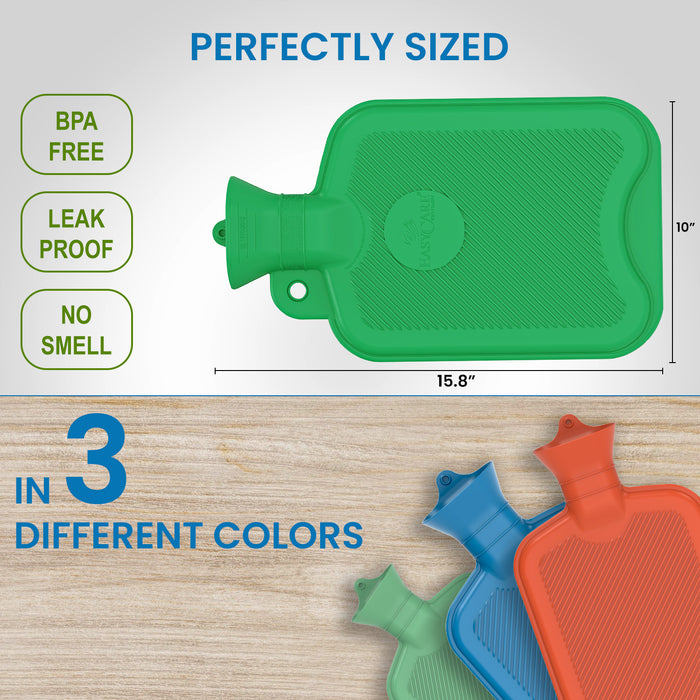 EASYCARE Super Deluxe Hot Water Bag, Capacity- 2l, Color- Green