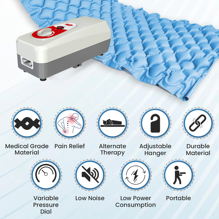 EASYCARE Anti Decubitus Fine Medical Bubble Mattress(King Size Blue) - CE Approved-Vibration Free and Energy Efficient -Comfort and Support for Enhanced Healing (Blue)