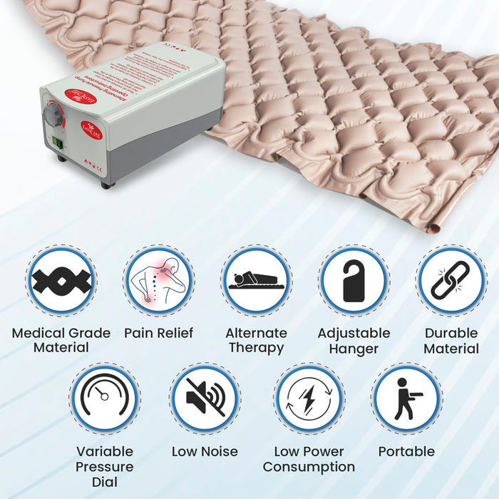 Anti Decubitus Medical Air Bubble Mattress – Queen Size, CE Approved, Vibration-Free with Energy Efficient Pump