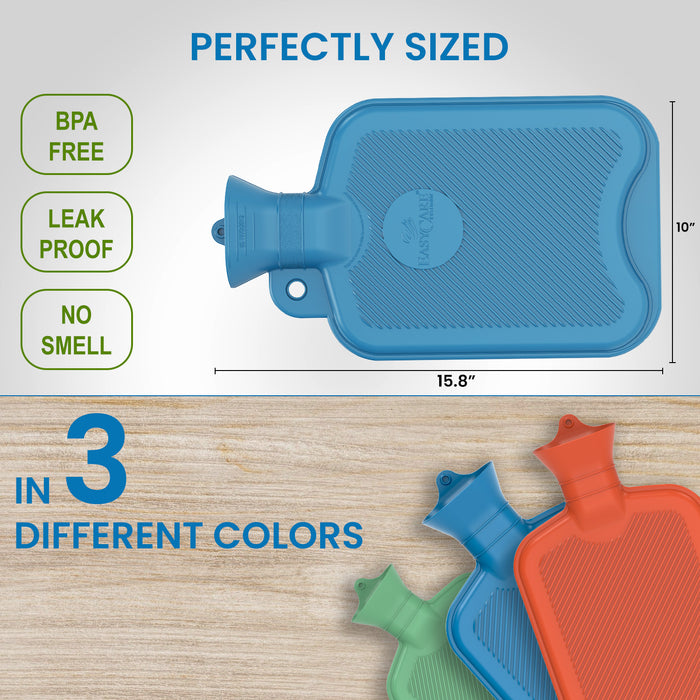 EASYCARE Super Deluxe Hot Water Bag, Capacity- 2l, Color- Blue