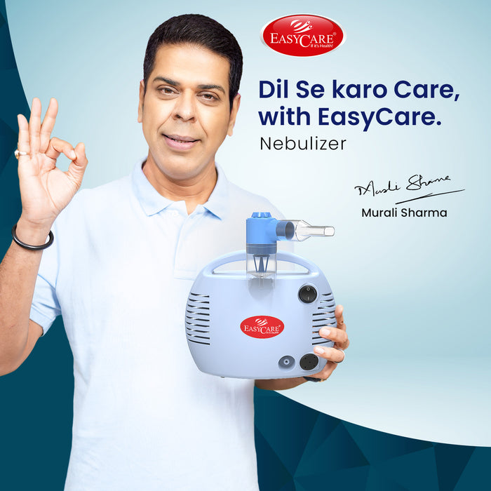 EASYCARE (EC7022) Compact Nebulizer Machine and Portable Respiratory Therapy Device for Fast and Effective Relief -Made In India - 1 Yr Warranty