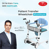 patient transfer chair with EASYCARE branding and a person in formal attire.