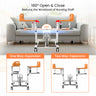 patient transfer chair with 180-degree open and close feature in a home setting