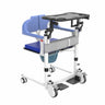 patient transfer chair with adjustable tray on a white background