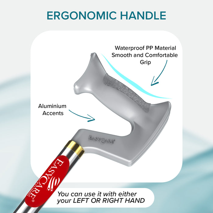 Ergonomic axe handle with waterproof PP material and aluminium accents, featuring the EasyCare brand.