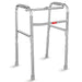 Aluminum Foldable Walker and Walking Stick – 8-Height Adjustable, Lightweight, Portable, Sturdy, Ergonomic Grip for Elderly and Disabled
