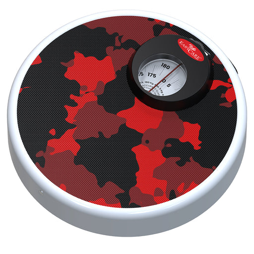 Analog weighing machine with large display and manual dial adjustment