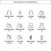 An infographic providing the detailed parameters of a commode wheelchair in centimeters, listing its dimensions, a 110 kg weight capacity, and a 25.3 kg total weight.