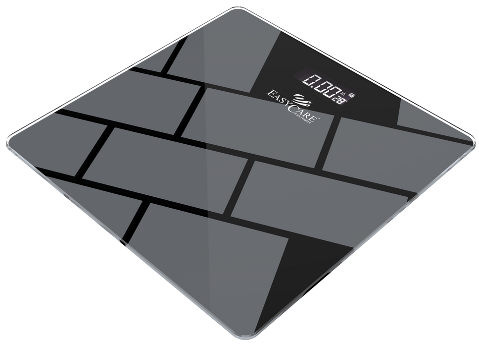 EASYCARE (EC3640) Thick Tempered Glass Digital Weighing Scale, Black