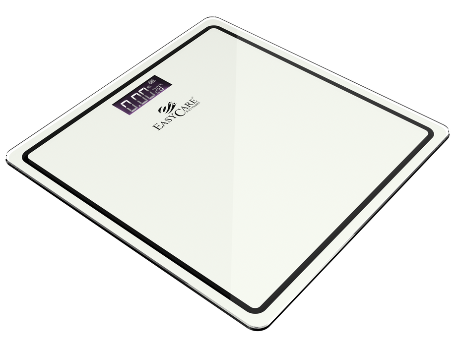 EASYCARE (EC3460) Thick Tempered Glass Digital Weighing Scale, White