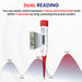 An infographic demonstrating the dual reading function of a digital thermometer, showing that it can easily switch between Celsius and Fahrenheit units within 3 seconds.