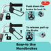 Easy to Use Handbrakes for Wheelchair – Push Down to Lock, Pull Up to Release for Safety and Control