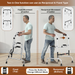 EASYCARE 2-in-1 Walker - Dual Mode Functionality with Fixed and Reciprocal Movement Options for Adjustable Walking Assistance. Easily Switch Between Fixed (Top) and Reciprocal (Bottom) Modes by Pressing the Button for Versatile Mobility Support
