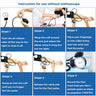 Step-by-step guide showing how to use EASYCARE Aneroid Sphygmomanometer without stethoscope using palpation method