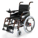 EasyCare Automatic Aluminium Wheelchair with dual motors, 22-inch rear wheels, foldable backrest, flip-up armrests, and removable battery box for easy charging.