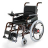 EasyCare Automatic Aluminium Wheelchair with dual motors, 22-inch rear wheels, foldable backrest, flip-up armrests, and removable battery box for easy charging.