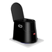 Easycare Black Portable Toilet Converter - Commode Stool with 125kg Weight Capacity, Smooth Black Finish, Reinforced Rubber Pads, Connected Lid to Minimize Odors for Comfortable and Safe Use