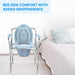 EASYCARE Commode Chair for Bedside Comfort and Independence - Provides Enhanced Accessibility for Elderly and Patients with Comfortable Seat Design, Non-Slip Armrests, and Sturdy Support for Easy Transfers, Perfect for Home and Hospital Use