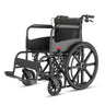 EASYCARE EC700 BR Foldable Wheelchair with Hand & Attendant Brake for Elderly and Patients, 120kg Weight Capacity, Adjustable Comfort Seat Belt, Detachable Footrests, Easy-to-Squeeze Hand Brakes, Durable Tires, and Compact for Indoor & Travel Use