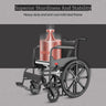 EasyCare EC709 Commode Wheelchair: Heavy-Duty Anti-Rust Mild Steel Frame, Foldable Design, Supports Up to 105kg, Ideal for Elderly & Disabled