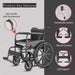 EasyCare EC709 Commode Wheelchair Key Features: High-Quality Mild Steel Frame for Durability, Handbrake System for Enhanced Safety, Flip-Up Footrest for Easy Access, Calf Support for Added Comfort | Ideal for Elderly and Disabled Users