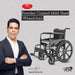 EasyCare EC709 Commode Wheelchair with Powder Coated Mild Steel Frame for Durability and Corrosion Resistance, Ideal for Elderly and Patients